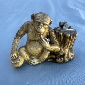 Vintage 1950's Japanese Celluloid Chimp Table Lighter Made By PRINCE/BYC Mark